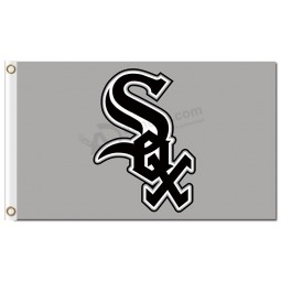 Wholesale custom cheap MLB Chicago White Sox 3'X5' polyester flags gray