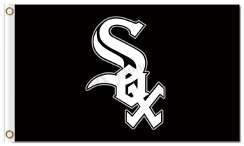 Großhandel benutzerdefinierte hoch-Ende mlb chicago weiß sox 3'x5 'polyester fahnen logo