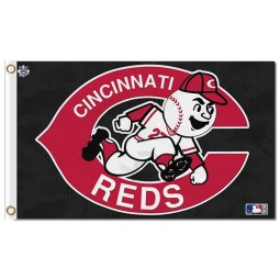 Wholesale custom high-end MLB Cincinnati Reds 3'x5' polyester flags logo