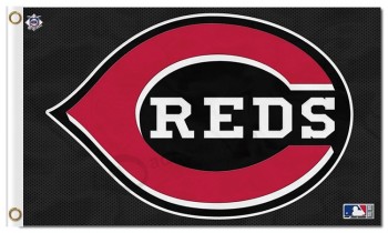 Großhandel angepasst hoch-Ende mlb Cincinnati rot 3'x5 'Polyester Flaggen blackground für Sportfahnen 