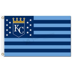 Wholesale custom high-end MLB Kansas city Royals 3'x5' polyester flags stars stripes