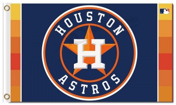 Großhandel benutzerdefinierte hoch-Ende MLB Houston Astros 3'x5 'Polyester Flaggen Logo in einer Runde