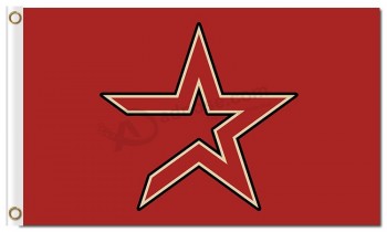Mlb houston astros 3'x5 '폴리 에스테르 깃발이 빨간색입니다