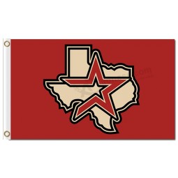 Mlb houston astros drapeaux en polyester 3'x5 'étoiles sur une carte de l'état