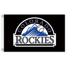 Wholesale custom high-end MLB Colorado Rockies 3'x5' polyester flags logo