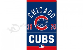Groothandel custom goedkope mlb chicago cubs 3'x5 'polyester vlag chicago 1876