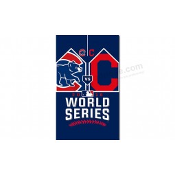 Gros personnalisé pas cher mlb chicago cubs 3'x5 'polyester drapeau vs c