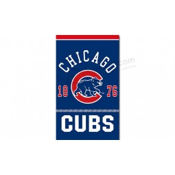 En gros personnalisé pas cher mlb chicago cubs 3'x5 'polyester drapeau chicago 1876