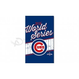 En gros personnalisé pas cher mlb chicago cubs 3'x5 'polyester drapeau 2016 monde série