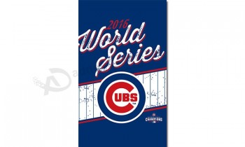 Wholesale custom cheap MLB Chicago Cubs 3'x5' polyester flag 2016 world series