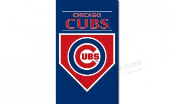 Bandera vertical de la bandera del poliester de los cubs del chicago de los cubos de Chicago del mlb