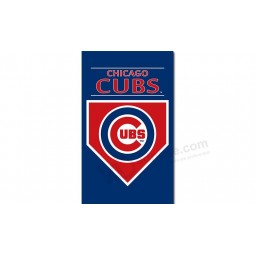 MLB Chicago Cubs 3'x5' polyester flag vertical banner