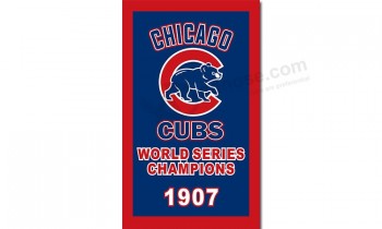 Mlb chicago cubs 3'x5 'полиэфирный флаг мировой серии 1907