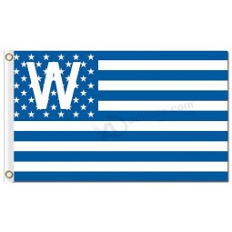 MLB Chicago Cubs 3'x5' polyester flag W stars and stripes