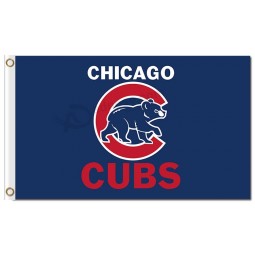 En gros personnalisé pas cher mlb chicago cubs 3'x5 'polyester drapeau