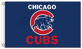 Großhandel benutzerdefinierte billig mlb chicago cubs 3'x5 'polyester flagge