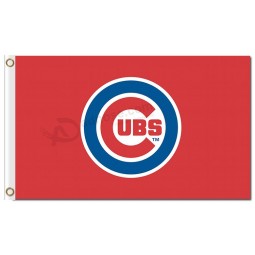 Wholesale custom cheap MLB Chicago Cubs 3'x5' polyester flag logo red flag