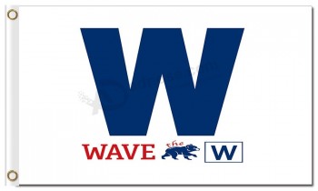 MLB Chicago Cubs 3'x5' polyester flag wave the W