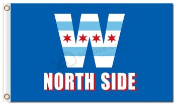 Mlb chicago cubs drapeau de polyester 3'x5 'côté nord