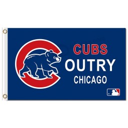 Mlb chicago filhotes 3'x5 'poliéster bandeira cubs outry chicago