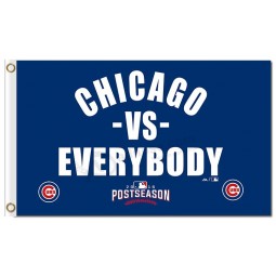 Mlb chicago cubs 3'x5 'полиэфирный флаг chicago против каждого