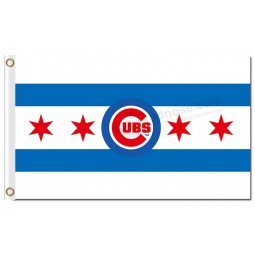 оптовый таможенный дешевый mlb chicago cubs 3'x5 'полиэфирный флаг