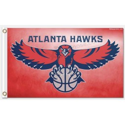 Wholesale custom cheap NBA Atlanta Hawks 3'x5' polyester flags with high quality