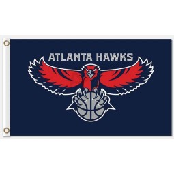 Wholesale custom cheap NBA Atlanta Hawks 3'x5' polyester flags eagle with high quality
