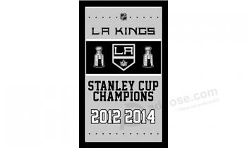 卸売カスタム高-Nhl los angeles kings 3'x5'polyesterはチャンピオンに数えられます