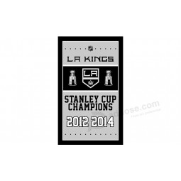 Wholesale custom high-end NHL Los Angeles Kings 3'x5'polyester flags champion years