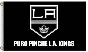 Großhandel benutzerdefinierte hoch-Ende NHL Los Angeles Könige 3'x5'Polyester Flaggen puro pinche la Kings