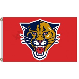 Nhl florida panthers 3'x5'polyesterはパンサーの頭に旗を立てます