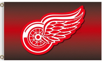 NHL Detroit rote Flügel 3'x5'Polyester Flaggen Logo