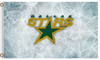 NHL Dallas Stars 3'x5'polyester flags ice background