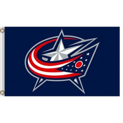 NHL Columbus Blue Jackets 3'x5'polyester flags star with your logo