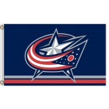 NHL Columbus Blue Jackets 3'x5'polyester flags with two lines