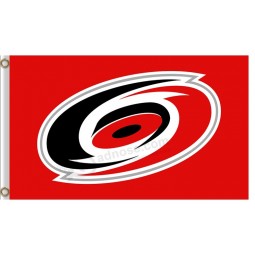 Wholesale custom high-end NHL Carolina Hurricanes 3'x5'polyester flags logo with white edge