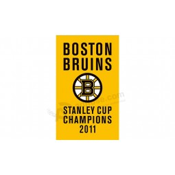 Aangepaste hoogte-Einde nhl boston bruins 3'x5 'polyester vlaggen kampioen 2011