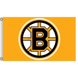 изготовленный под заказ высокий-End nhl boston bruins 3'x5 'полиэстер отмечает желтые флаги