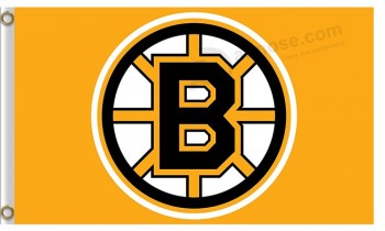 Alto personalizzato-Fine nhl boston bruins 3'x5 'bandiere in poliestere bandiere gialle