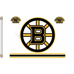 Custom high-end NHL Boston Bruins 3'x5' polyester flags double logos