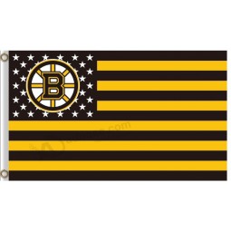 Custom high-end NHL Boston Bruins 3'x5' polyester flags stars and stripes