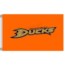 NHL Anaheim Ducks 3'x5' polyester flags team name orange with your logo