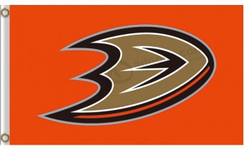 NHL Anaheim Ducks 3'x5' polyester flags orange with your logo