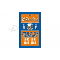 Wholesale custom cheap NHL New York Islanders 3'x5' polyester flags stanley cup champions