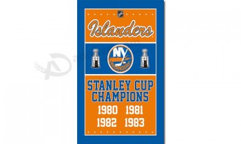 Wholesale custom cheap NHL New York Islanders 3'x5' polyester flags stanley cup champions