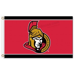 NHL Ottawa Senators 3'x5' polyester flags lines up and down