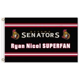 NHL Ottawa Senators 3'x5' polyester flags Ryan Nicol Superfan with your logo