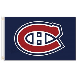 NHL Montreal Canadiens 3'x5' polyester flags logo blue background
