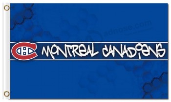 Nhl montreal canadiens 3'x5 '폴리 에스테르 플래그 팀 로고가 새겨 져 있습니다